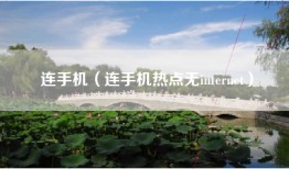 连手机（连手机热点无internet）
