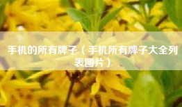 手机的所有牌子（手机所有牌子大全列表图片）