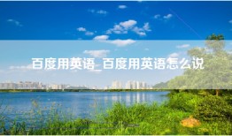 百度用英语_百度用英语怎么说