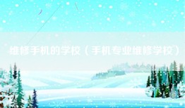 维修手机的学校（手机专业维修学校）