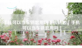 手机可以当车钥匙用吗手机钥匙「手机可以当车钥匙用吗」