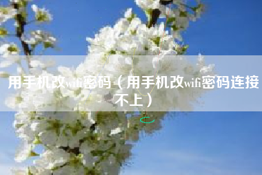 用手机改wifi密码（用手机改wifi密码连接不上）