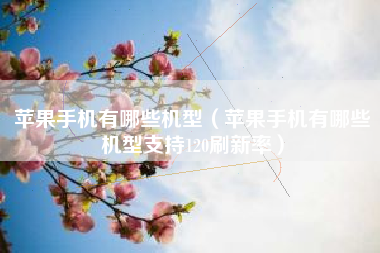 苹果手机有哪些机型（苹果手机有哪些机型支持120刷新率）