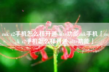 zuk z2手机怎么样开通volte功能zuk手机「zuk z2手机怎么样开通volte功能」