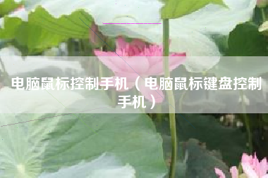 电脑鼠标控制手机（电脑鼠标键盘控制手机）