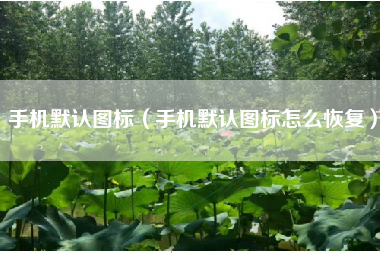 手机默认图标（手机默认图标怎么恢复）