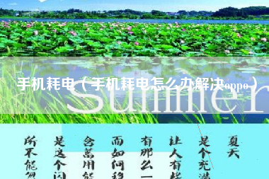 手机耗电（手机耗电怎么办解决oppo）