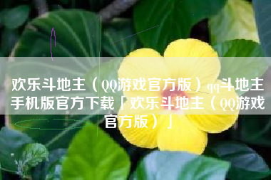 欢乐斗地主（QQ游戏官方版）qq斗地主手机版官方下载「欢乐斗地主（QQ游戏官方版）」