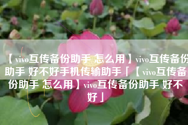 【vivo互传备份助手 怎么用】vivo互传备份助手 好不好手机传输助手「【vivo互传备份助手 怎么用】vivo互传备份助手 好不好」